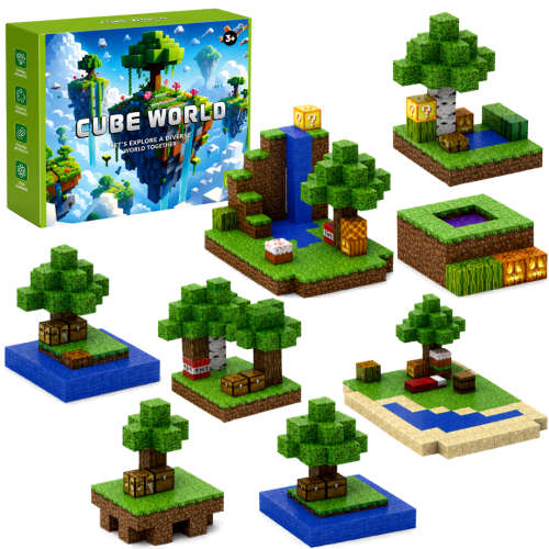 Klocki magnetyczne sześciany kostki 3D pixele 200 elementów
