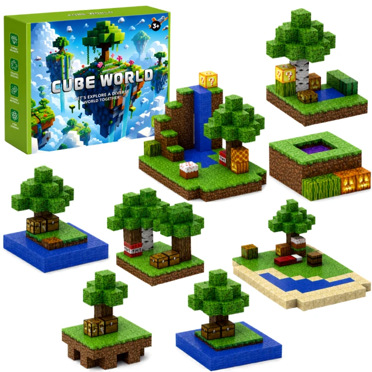 Klocki magnetyczne sześciany kostki 3D pixele 200 elementów